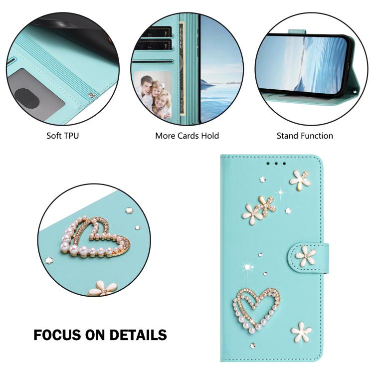 ZS01 Double-Layer Heart Floral Vegan Leather Phone Case with Wrist Strap, For iPhone 13 Pro, For iPhone 12 / 12 Pro, For iPhone 12 Pro Max, For iPhone 11 Pro Max, For iPhone 11, For iPhone 11 Pro