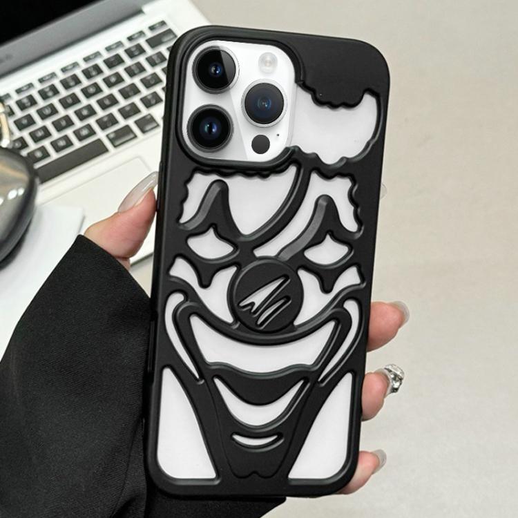 Oil Spraying Hollow Out Clown Heat Dissipation TPU Phone Case, For iPhone 15 Pro Max, For iPhone 15 Pro, For iPhone 15, For iPhone 14, For iPhone 14 Pro, For iPhone 14 Pro Max