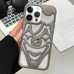 Oil Spraying Hollow Out Clown Heat Dissipation TPU Phone Case, For iPhone 15 Pro Max, For iPhone 15 Pro, For iPhone 15, For iPhone 14, For iPhone 14 Pro, For iPhone 14 Pro Max