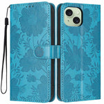 Sunflower Embossed Vegan Leather Phone Case with Small Black Rope, For iPhone 14, For iPhone 14 Pro, For iPhone 14 Pro Max, For iPhone 13 Pro Max, For iPhone 13 Pro, For iPhone 13, For iPhone 12 / 12 Pro, For iPhone 12 Pro Max
