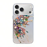 Butterfly Pattern Silver Plating PC Hybrid TPU Phone Case, For iPhone 17e / 16e, For iPhone 17 Pro Max, For iPhone 17 Pro, For iPhone 17, For iPhone Air, For iPhone 16 Pro Max