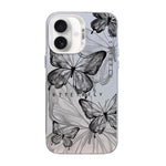 Butterfly Pattern Silver Plating PC Hybrid TPU Phone Case, For iPhone 17e / 16e, For iPhone 17 Pro Max, For iPhone 17 Pro, For iPhone 17, For iPhone Air, For iPhone 16 Pro Max