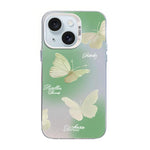 Butterfly Pattern Silver Plating PC Hybrid TPU Phone Case, For iPhone 15, For iPhone 14 Plus, For iPhone 14, For iPhone 14 Pro, For iPhone 14 Pro Max, For iPhone SE 2022 / SE 2020