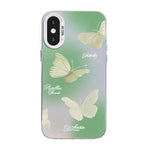 Butterfly Pattern Silver Plating PC Hybrid TPU Phone Case, For iPhone 12 mini, For iPhone 11 Pro Max, For iPhone 11, For iPhone 11 Pro, For iPhone XS / X, For iPhone XR
