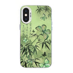 Butterfly Pattern Silver Plating PC Hybrid TPU Phone Case, For iPhone XS Max, For iPhone 8 Plus / 7 Plus