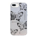 Butterfly Pattern Silver Plating PC Hybrid TPU Phone Case, For iPhone XS Max, For iPhone 8 Plus / 7 Plus