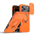 Camera Sliding Shield Magnetic Rotation Holder Phone Case, For iPhone 17 Pro Max, For iPhone 17 Pro, For iPhone 17, For iPhone Air, For iPhone 16 Pro Max, For iPhone 16 Pro