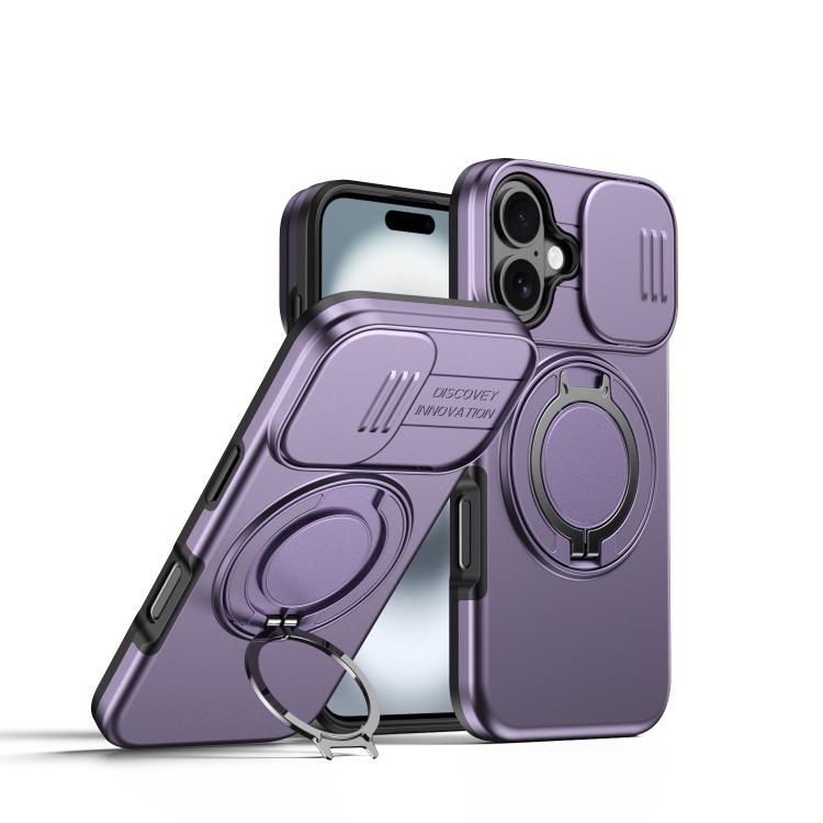 Camera Sliding Shield Magnetic Rotation Holder Phone Case, For iPhone 17 Pro Max, For iPhone 17 Pro, For iPhone 17, For iPhone Air, For iPhone 16 Pro Max, For iPhone 16 Pro