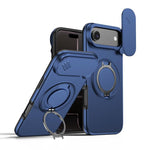Camera Sliding Shield Magnetic Rotation Holder Phone Case, For iPhone 17 Pro Max, For iPhone 17 Pro, For iPhone 17, For iPhone Air, For iPhone 16 Pro Max, For iPhone 16 Pro