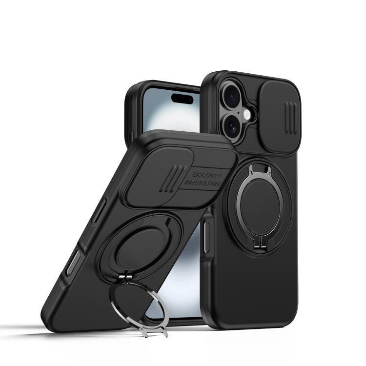 Camera Sliding Shield Magnetic Rotation Holder Phone Case, For iPhone 16 Plus, For iPhone 16, For iPhone 15 Pro Max, For iPhone 15 Pro, For iPhone 15 Plus / 14 Plus, For iPhone 15