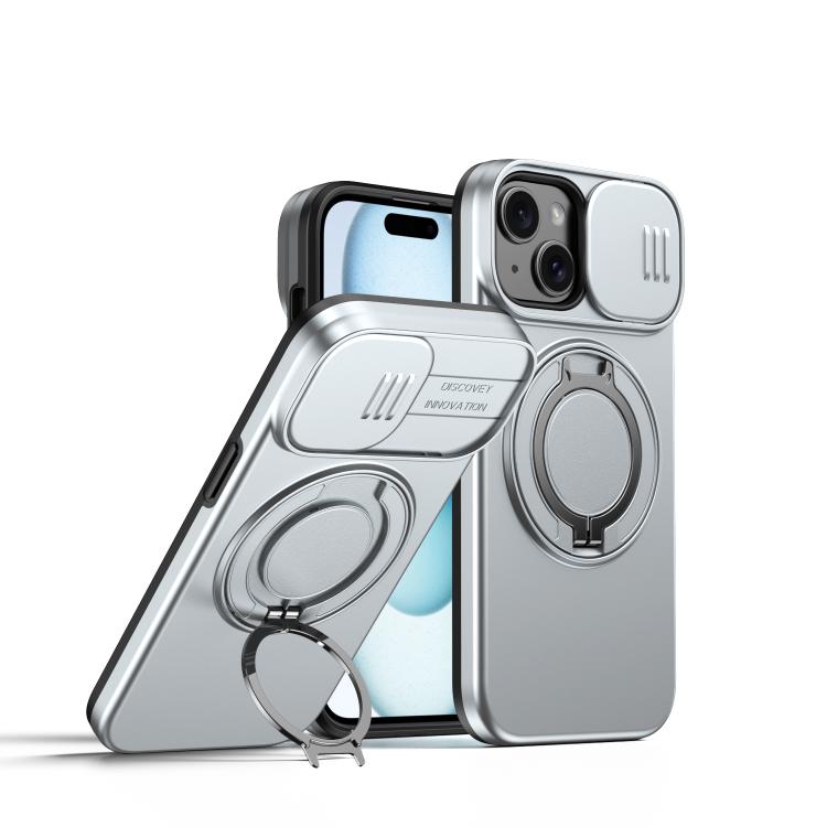 Camera Sliding Shield Magnetic Rotation Holder Phone Case, For iPhone 16 Plus, For iPhone 16, For iPhone 15 Pro Max, For iPhone 15 Pro, For iPhone 15 Plus / 14 Plus, For iPhone 15