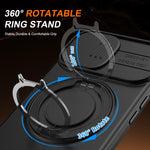 Camera Sliding Shield Magnetic Rotation Holder Phone Case, For iPhone 14 / 13, For iPhone 14 Pro, For iPhone 14 Pro Max, For iPhone 13 Pro Max / 12 Pro Max, For iPhone 13 Pro, For iPhone 12 / 12 Pro