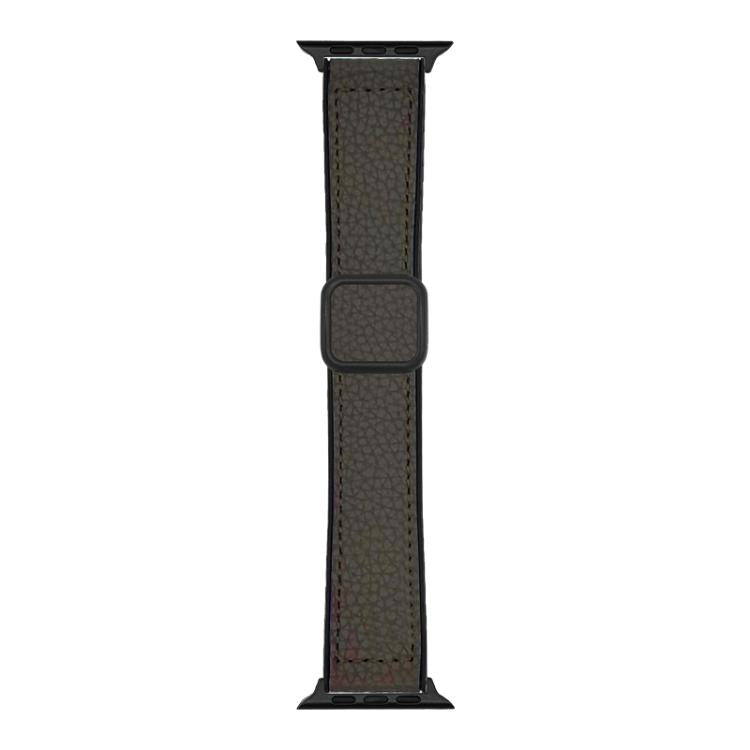 xDfind Litchi Texture Vegan Leather Magnetic Buckle Watch Band, For Apple Watch 42 / 44 / 45 / 46 / 49mm, For Apple Watch 38 / 40 / 41 / S11 42mm