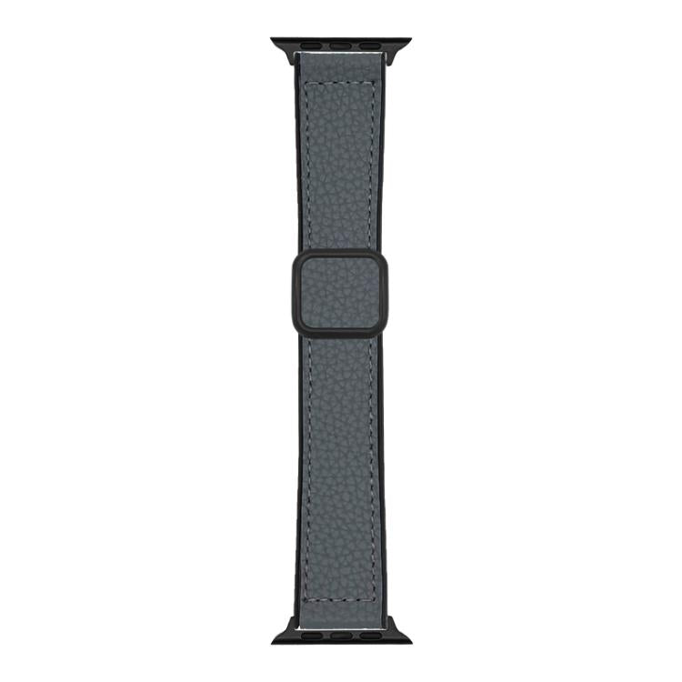 xDfind Litchi Texture Vegan Leather Magnetic Buckle Watch Band, For Apple Watch 42 / 44 / 45 / 46 / 49mm, For Apple Watch 38 / 40 / 41 / S11 42mm