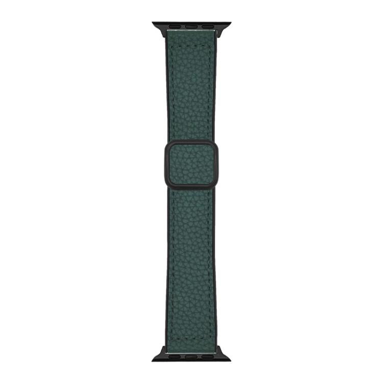 xDfind Litchi Texture Vegan Leather Magnetic Buckle Watch Band, For Apple Watch 42 / 44 / 45 / 46 / 49mm, For Apple Watch 38 / 40 / 41 / S11 42mm