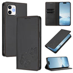 Strong Magnetic Dual Butterfly RFID Vegan Leather Phone Case, For iPhone 12 Pro Max, For iPhone 11 Pro Max, For iPhone 11, For iPhone 11 Pro