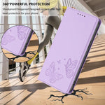 Strong Magnetic Dual Butterfly RFID Vegan Leather Phone Case, For iPhone Air, For iPhone 16 Pro Max, For iPhone 16 Pro, For iPhone 16 Plus