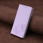 Strong Magnetic Dual Butterfly RFID Vegan Leather Phone Case, For iPhone 17e / 16e, For iPhone 17 Pro Max, For iPhone 17 Pro, For iPhone 17