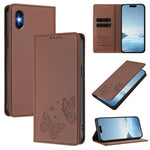 Strong Magnetic Dual Butterfly RFID Vegan Leather Phone Case, For iPhone X / XS, For iPhone XR, For iPhone XS Max, For iPhone 8 Plus / 7 Plus