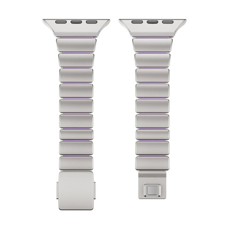One-bead Waist Stainless Steel Norman Buckle Magnetic Watch Band, For Apple Watch 46mm / 49mm / 45mm / 44mm, For Apple Watch 42mm / 41mm / 40mm / 38mm