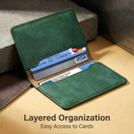 Denior V08+1 Retro Vegan Leather Texture Magnetic Wallet Card Holder Bag