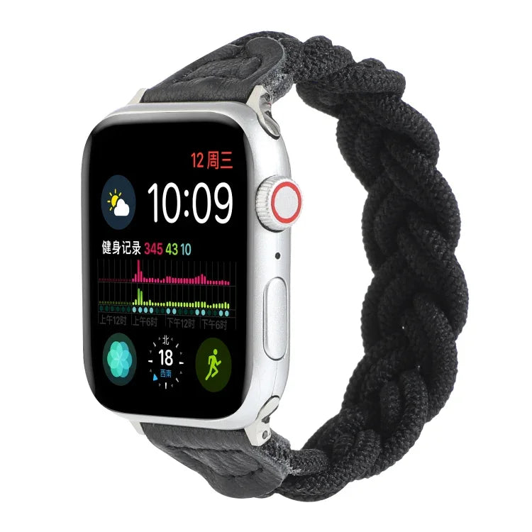 Elastic Woven Watchband For Apple Watch Series 6 & SE & 5 & 4 44mm / 3 & 2 & 1 42mm, 160mm