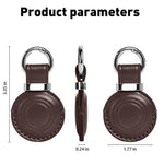 XDcase Metal Clip Microfiber Leather Protective Case with Key Ring, For AirTag 2nd Gen / 1st Gen