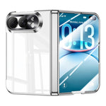 Integrated Shell And Flim Electroplating Transparent Shockproof Phone Case, For iPhone Duo