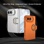 GKK Integrated Ultra-thin PC Full Coverage Phone Case with Ring Holder, For iPhone Duo
