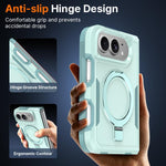 Shockproof Protective TPU Hybrid PC Ring Holder Magnetic Phone Case, For iPhone Duo