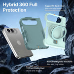 Shockproof Protective TPU Hybrid PC Ring Holder Magnetic Phone Case, For iPhone Duo