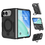 Shockproof Protective TPU Hybrid PC Ring Holder Magnetic Phone Case, For iPhone Duo