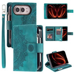Multi-Card Totem Zipper Leather Phone Case, For iPhone Duo