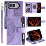 Multi-Card Totem Zipper Leather Phone Case, For iPhone Duo
