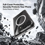 Spring Hinge Magnetic Clear PC Phone Case, For iPhone Duo