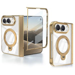 Integrated Phantom Armor Hinge 360 Rotating Holder Magnetic Phone Case, For iPhone Duo