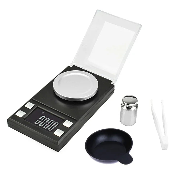 MH-8028 100g x 0.001g High Accuracy Digital Electronic Portable Jewelry Diamond Gem Carat Lab Weight Scale Balance Device with 1.6 inch LCD Screen, 100g/0.001g