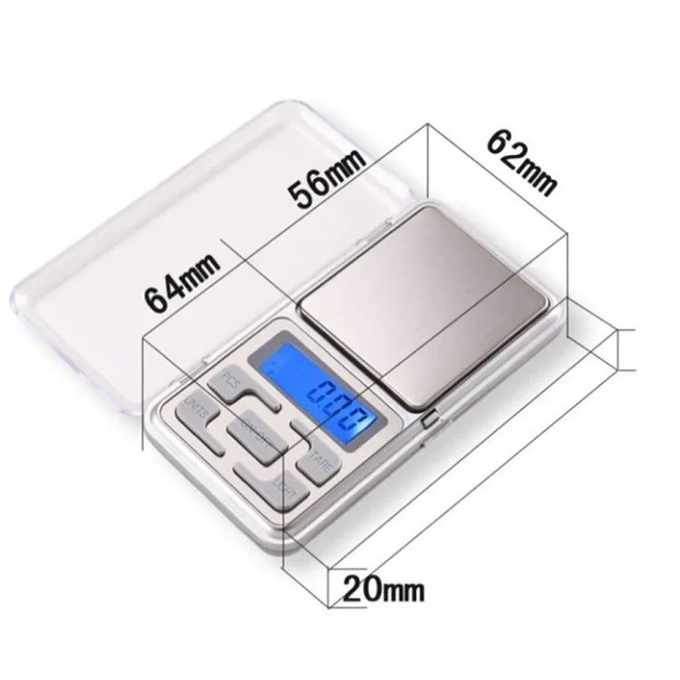MH-100 500g x 0.1g High Accuracy Digital Electronic Portable Mini Pocket Scale Mobile Phone Weighing Scale Balance Device with 1.6 inch LCD Screen, 500g/0.1g