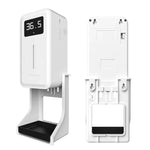 Rehabor A Handsfree Non-contact Body Light-sensitive Distance Sensor Thermometer + 450ml Automatic Non-contact Liquid Soap Spraying Dispenser with Base Mount, Rehabor A