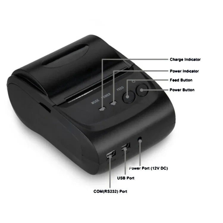 POS-5802 Thermal Line Bluetooth Receipt Printer(Black), POS-5802