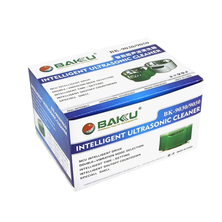 BAKU BK-9050 30W / 50W Adjustable 0.6L LCD Display Ultrasonic Cleaner, AC 110V, BK-9050 30W / 50W 0.6L 110V Green, BK-9050 30W / 50W 0.6L 110V White