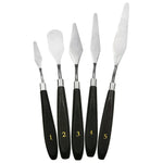 5 in 1 QST EXPRESS Art Supplies Paint Toning Stainless Steel Scraper, 5 in 1 (Black)