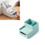 Desk-top Removable Pen Holder Stationery Box Assembly File Storage Box, 0115-2 (Blue Green), 0115-2 (Grey White)