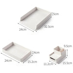 Desktop Removable Assembled Small File Storage Box, 0115-3 (Blue Green), 0115-3 (Grey White)