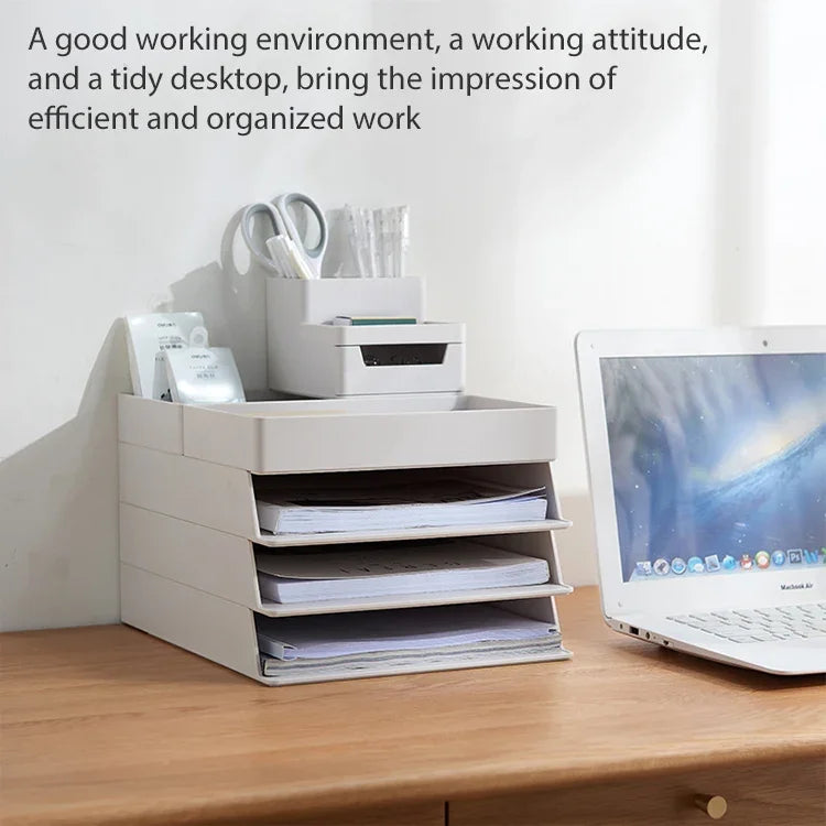 Desktop Removable Assembled Small File Storage Box, 0115-3 (Blue Green), 0115-3 (Grey White)
