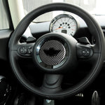 Car Steering Wheel F Chassis Logo Carbon Fiber Decorative Sticker for BMW Mini Cooper F55 / F56 / F60 / Countryman F60, For BMW MINI R56