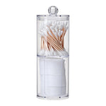 Transparent Round Plastic Cosmetic Box Cotton Swab Cotton Pads Combined Storage Box, Combined Box