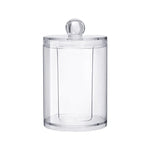 Transparent Round Plastic Cosmetic Box Cotton Pads Storage Box, Cotton Pads Box