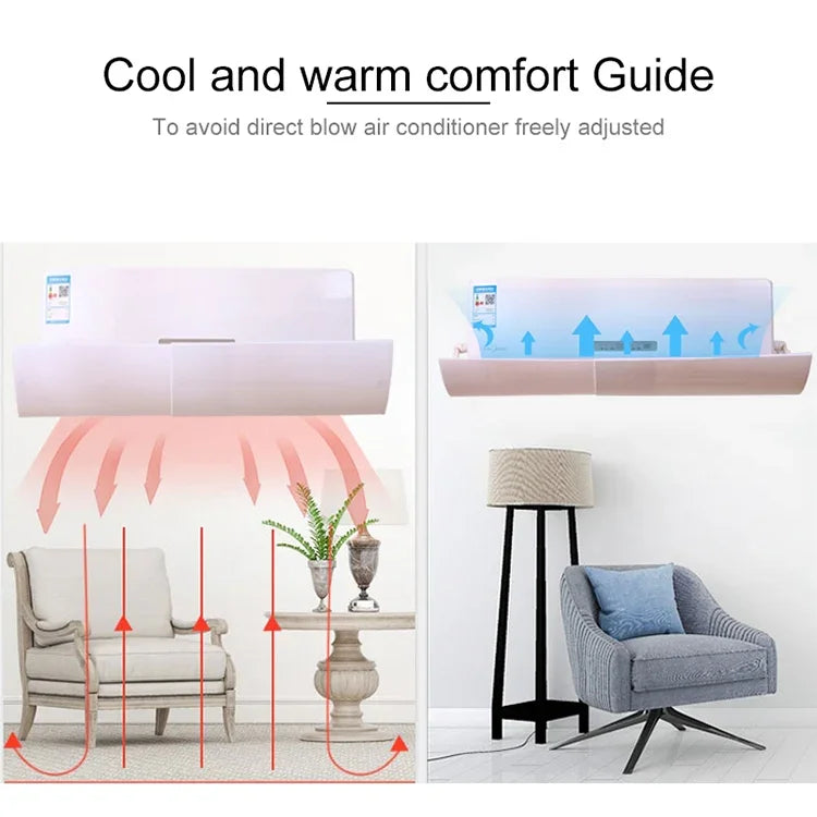 Bedroom Wall-Mounted Baby Universal Anti-Straight Blowing Air Conditioning Windshield Wind Deflector Shroud, Hollow Upgrade Version, Hollow Upgrade Version