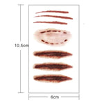 20pcs S-250 Halloween Terror Realistic Scratches Wound Injury Scar Temporary Tattoo Sticker, S-250/20pcs